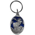 Montana Elk Metal Key Chain with Enameled Details